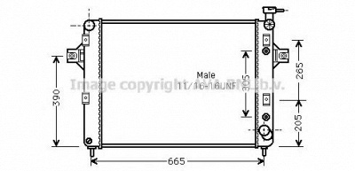 AVA QUALITY COOLING je2044 -  Радиатор, охлаждение двигателя
